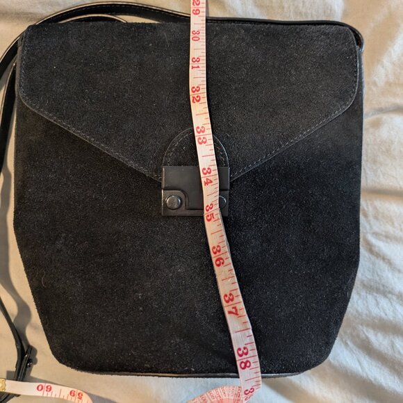 Loeffler Randall | Charming Suede Black Bucket Bag - Picture 3 of 7